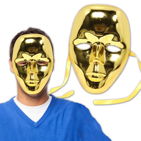 metallic face mask